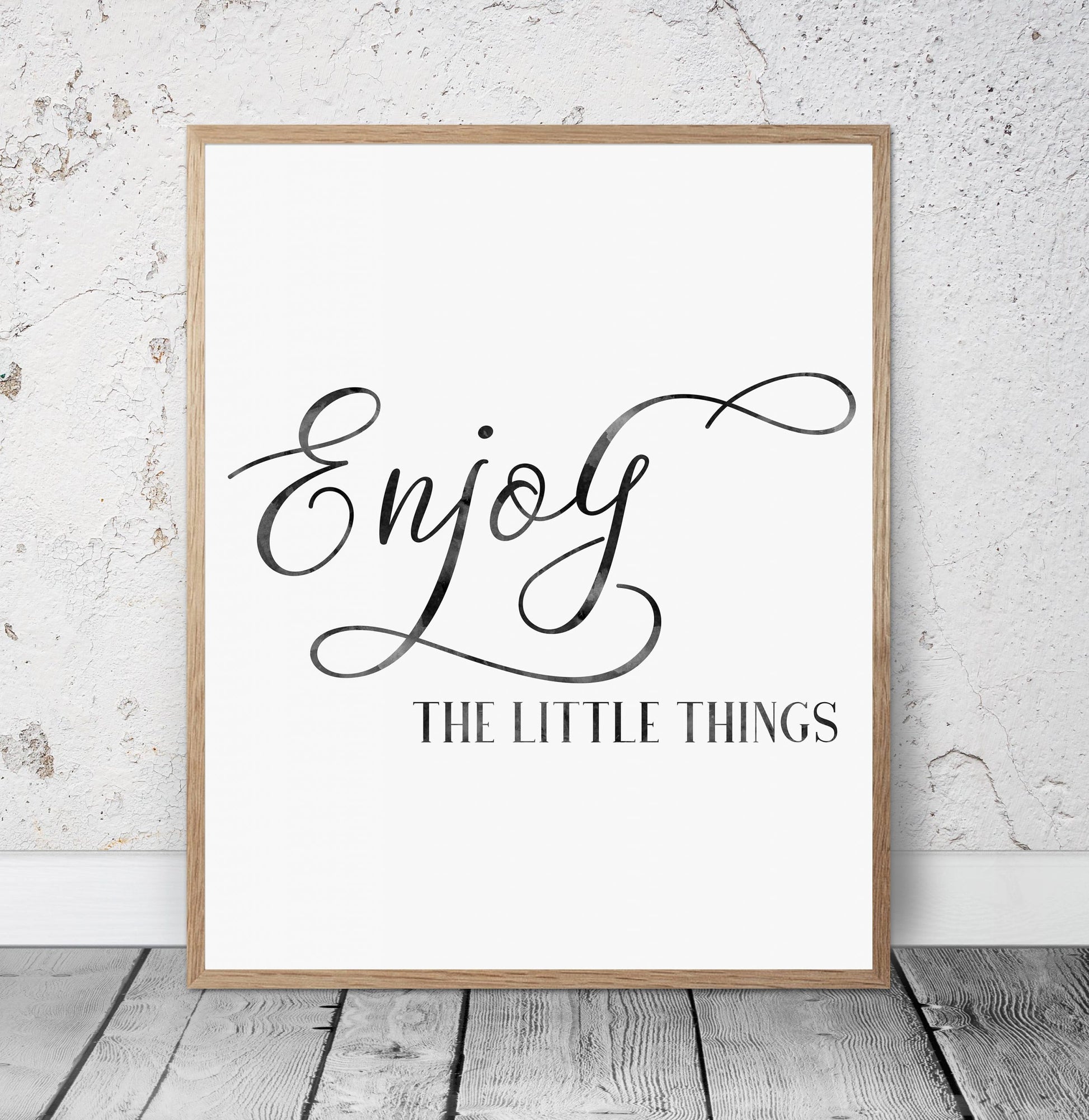 Inspirational Prints Enjoy The Little Things, Calligraphy Printable,Quotes Print