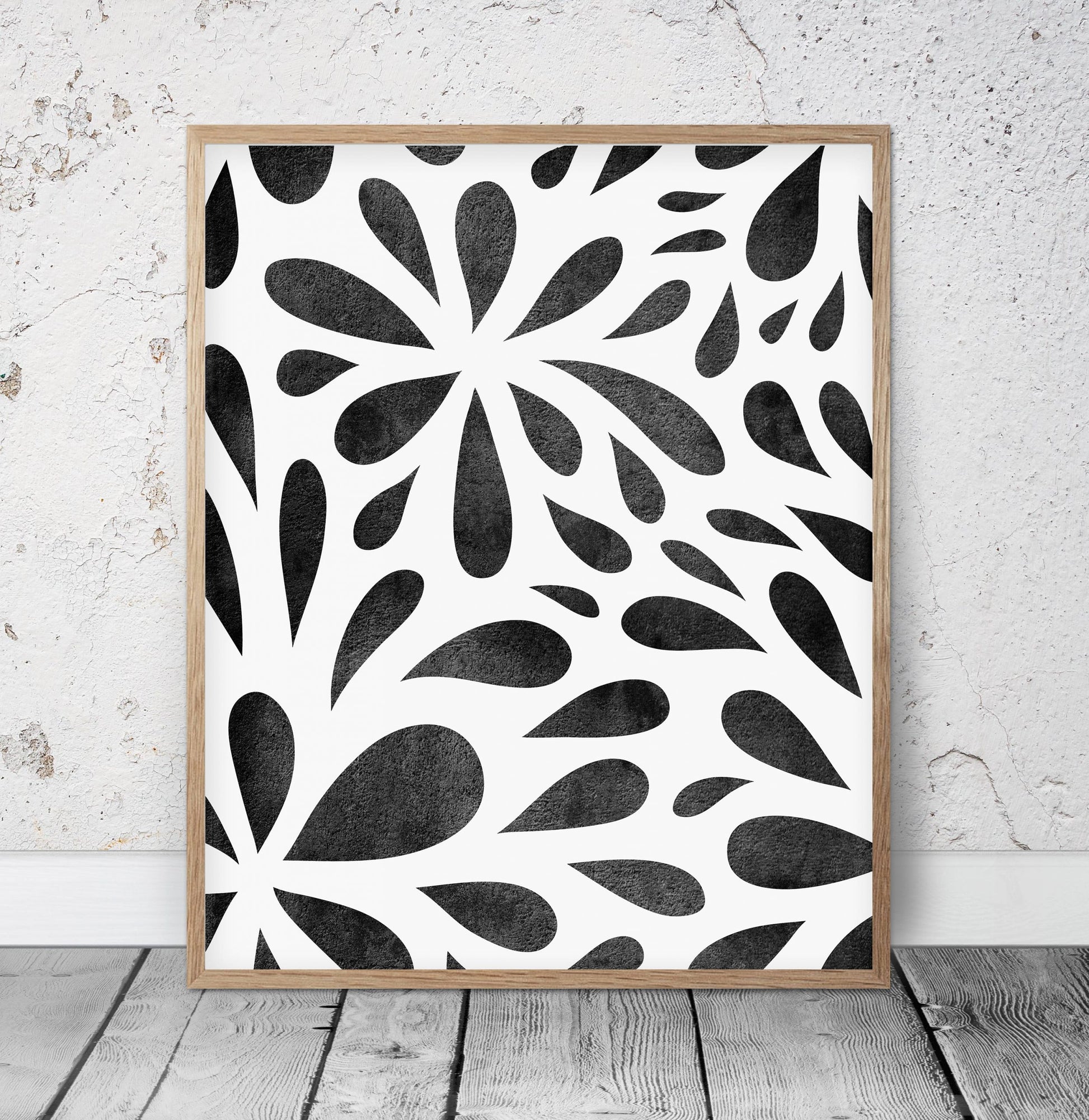 Geometric Pattern, Geometric Wall Art Print, Black Ink Print, Room Wall Art Decor