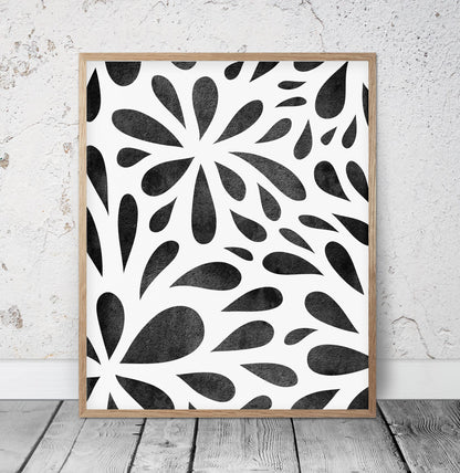 Geometric Pattern, Geometric Wall Art Print, Black Ink Print, Room Wall Art Decor