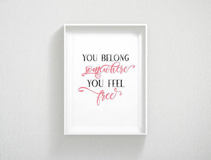 Tom Petty Wildflowers Print You Belong Somewhere Girl Quotes Room Decor