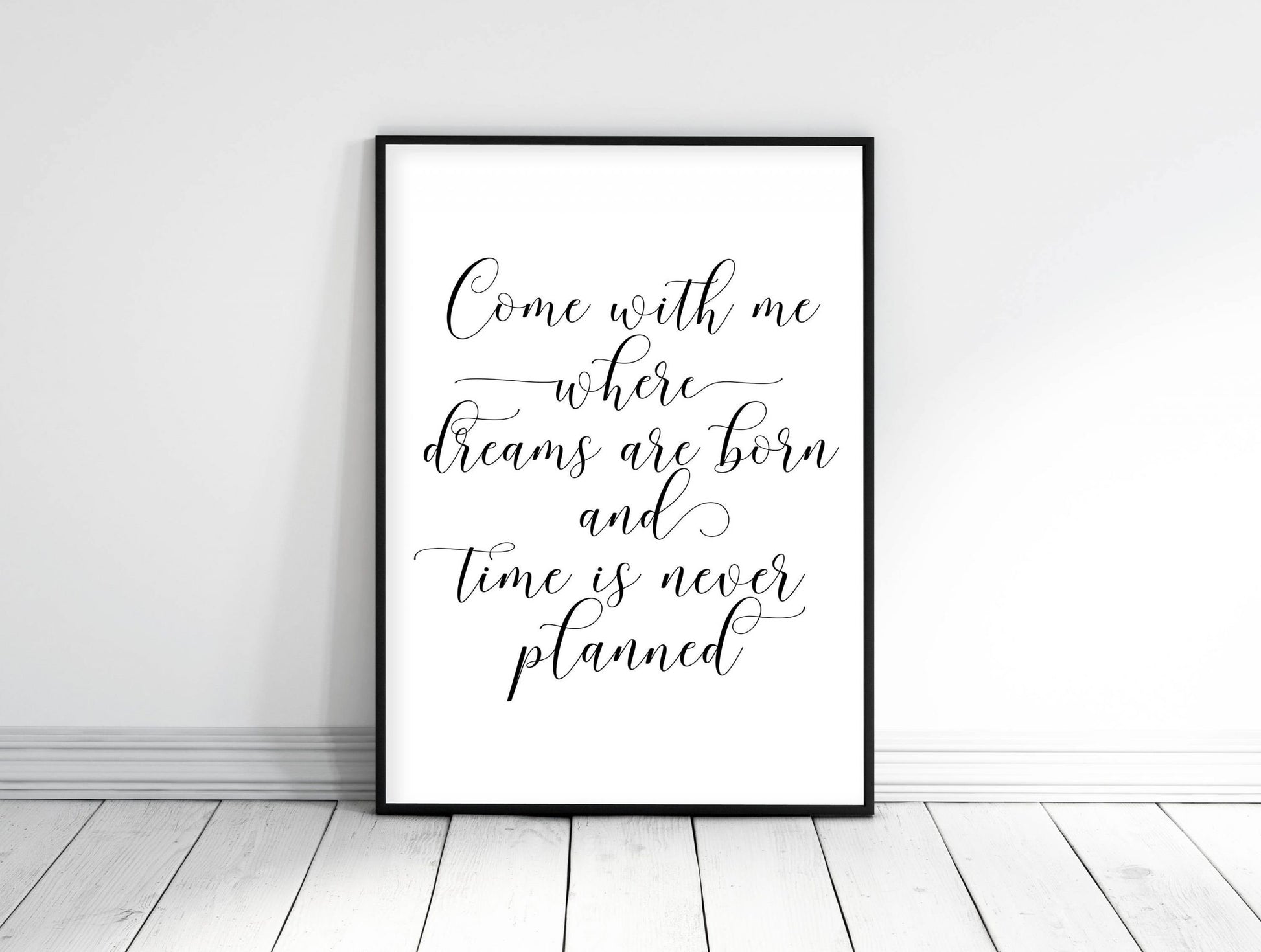 Nursery Printable Come With Me Where Dream Are Born, Nursery Wall Art