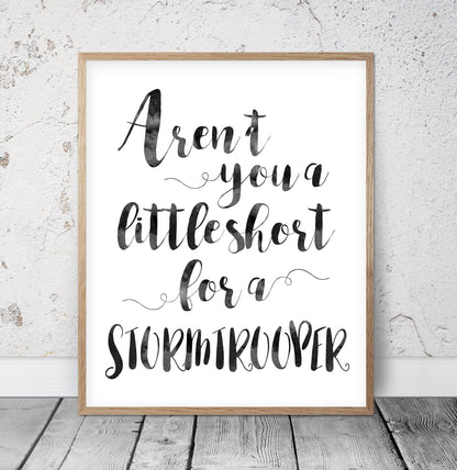 Star Wars Quotes, Star Wars Printable Art, Stormtrooper Poster, Print, Wall Art