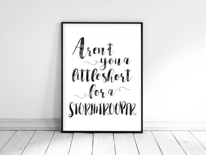 Star Wars Quotes, Star Wars Printable Art, Stormtrooper Poster, Print, Wall Art
