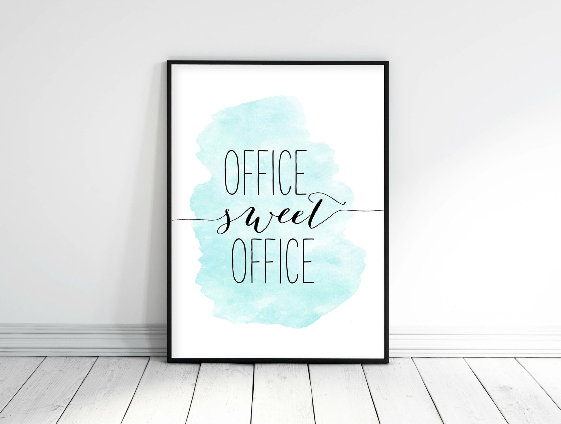Watercolor Quotes Office Sweet Office Print, Office Printable Wall Art Print