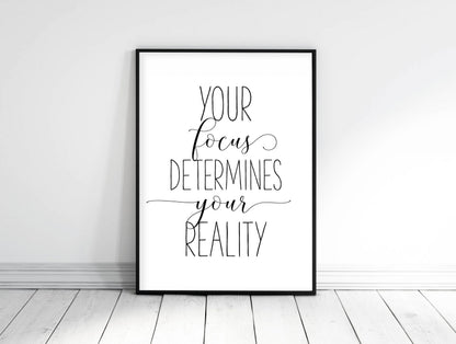 Your Focus Determines Your Reality, Nursery Printables, Nursery Decor Girl Boy