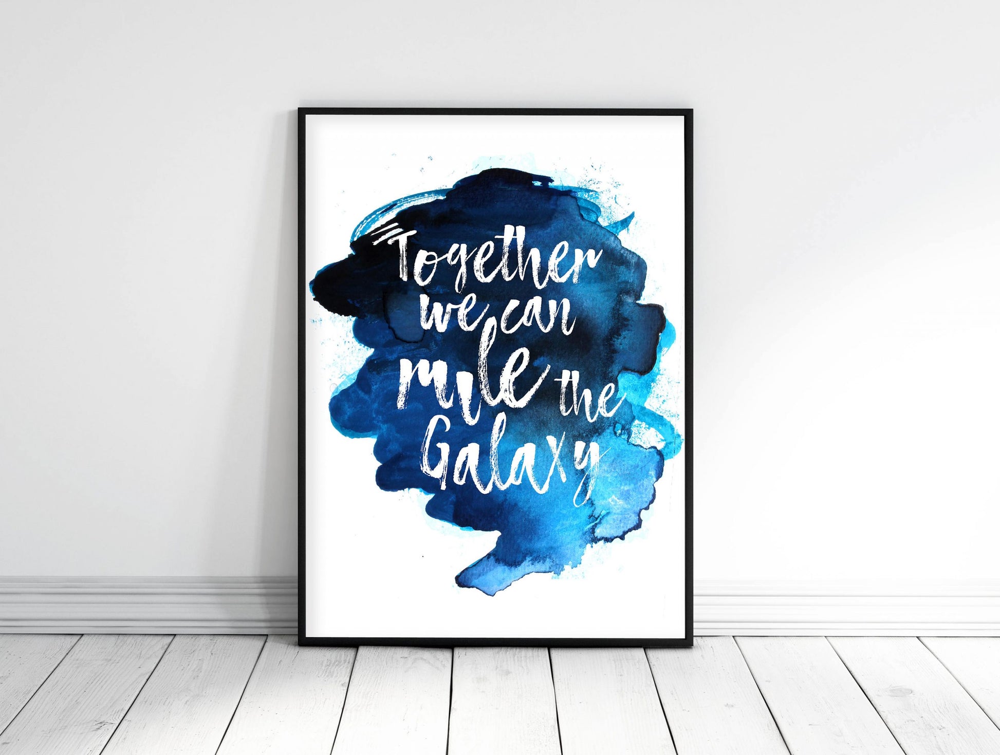 Movie Quotes, Blue Watercolor Art Prints, Nursery Prints,Motivational Quotes