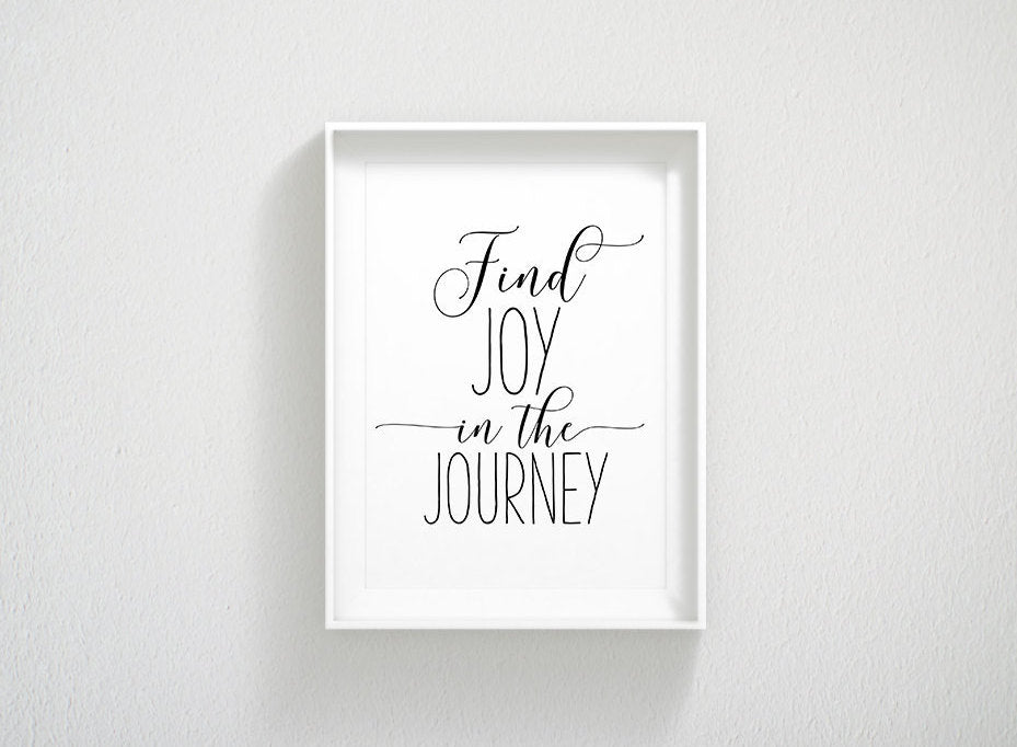 Motivational Poster Find Joy In The Journey, Print Printable Wall Art,Quote