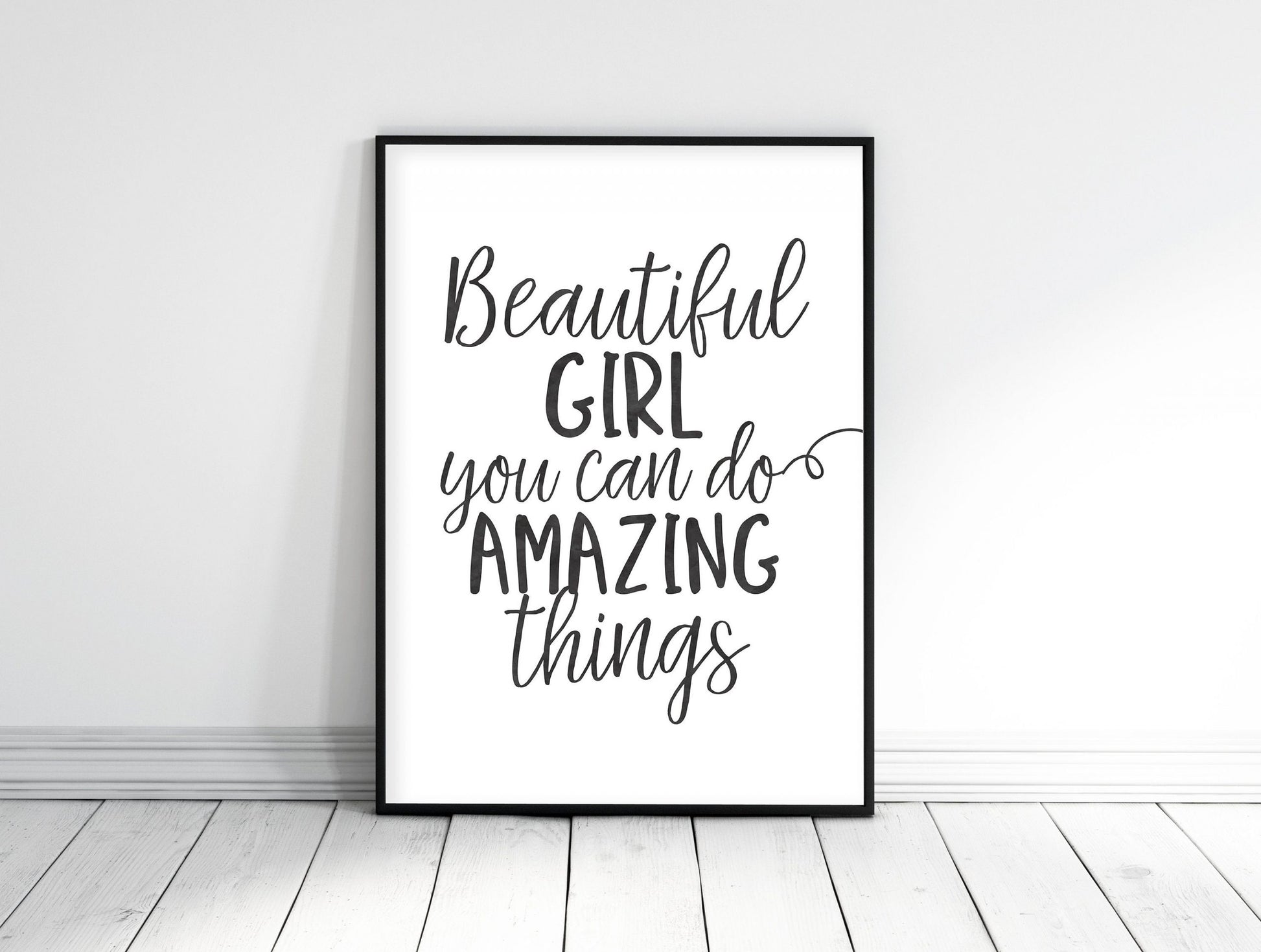 Nursery Printable Beautiful Girl You Can Do Amazing Things, Girl Room Decor