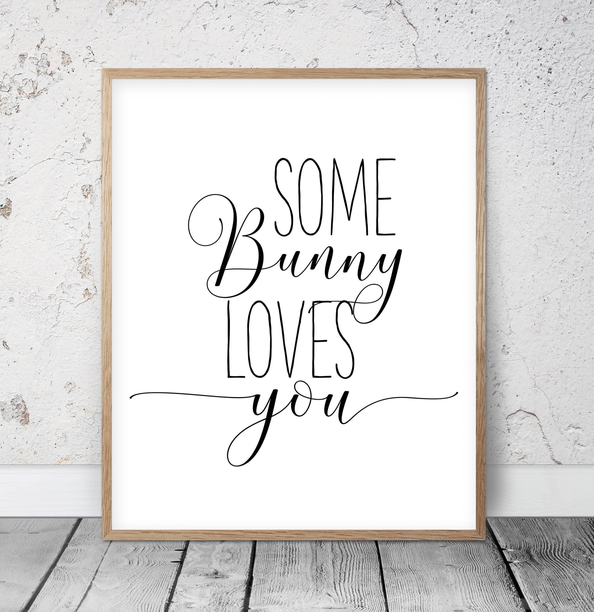 Printable Nursery Wall Art Some Bunny Loves You, Bunny Wall Art Print Nursery