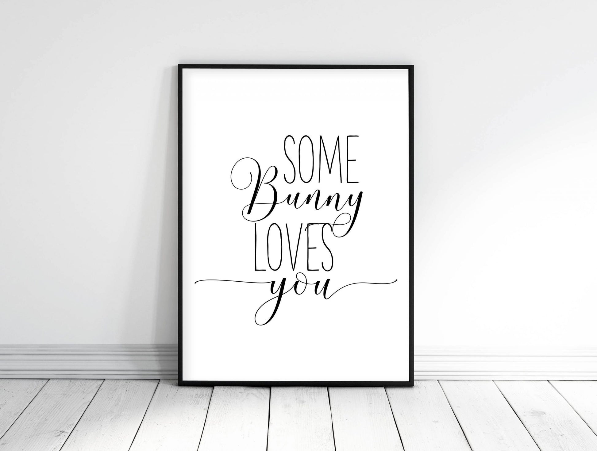 Printable Nursery Wall Art Some Bunny Loves You, Bunny Wall Art Print Nursery