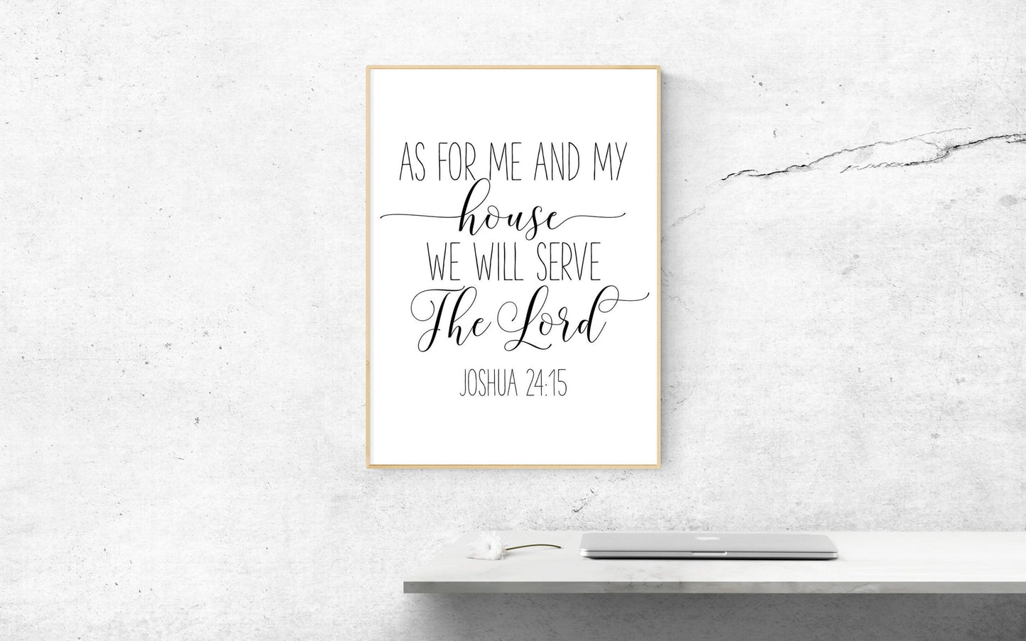 Scripture Printable Wall Art As for Me and My House We Will Serve the Lord,Joshua 24:15