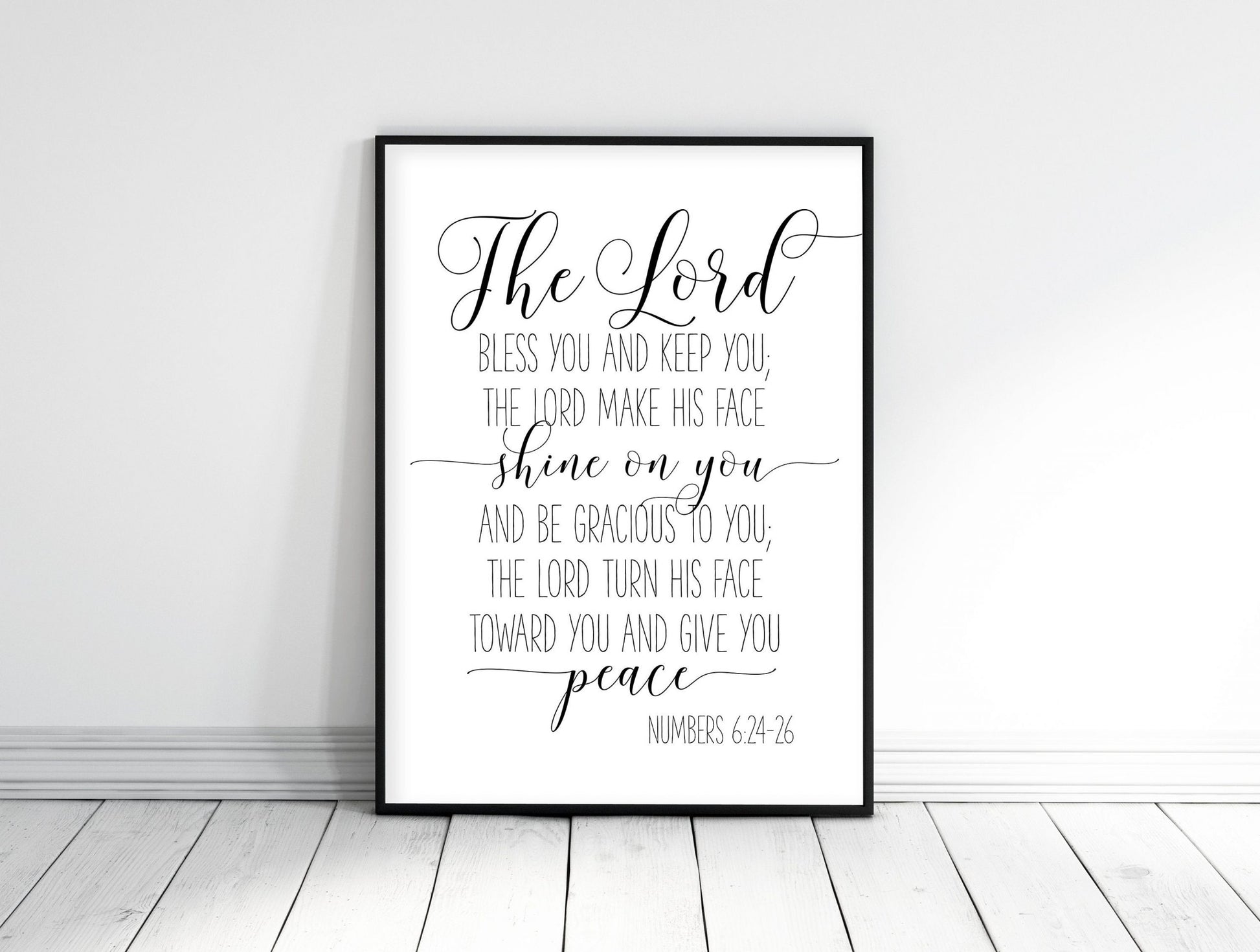 Bible Verse Printable The Lord bless You And Keep You, Numbers 6:24-46, Calligraphy Bible Verse Art