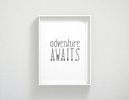 Adventure Awaits Wall Art, Kids Prints, Baby Wall Art, Childrens Wall Art