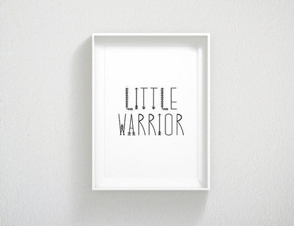 Boy Nursery Decor Little Warrior, Tribal Nursery Wall Art, Boy Prints,Wall Art
