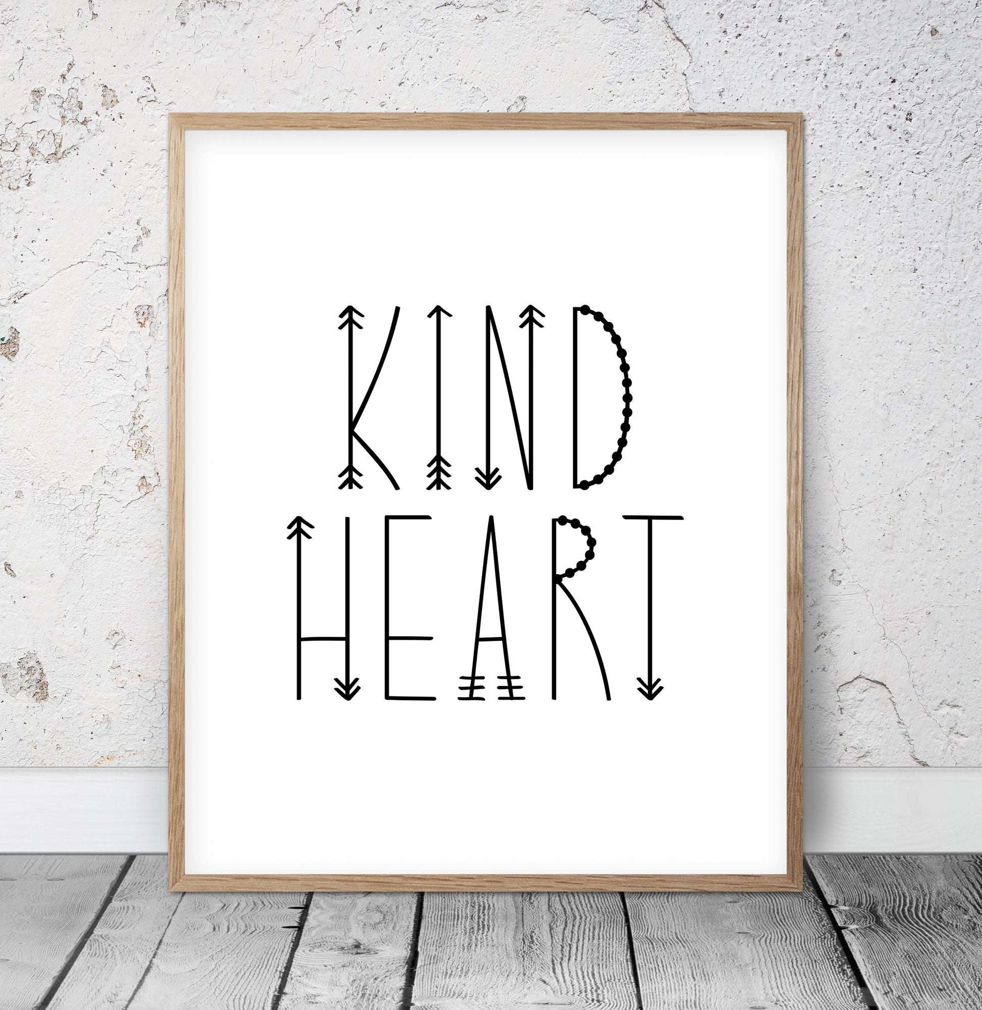 Kind Heart Fierce Mind Brave Spirit Nursery Quotes,Kids Wall Print,Boys Wall Art
