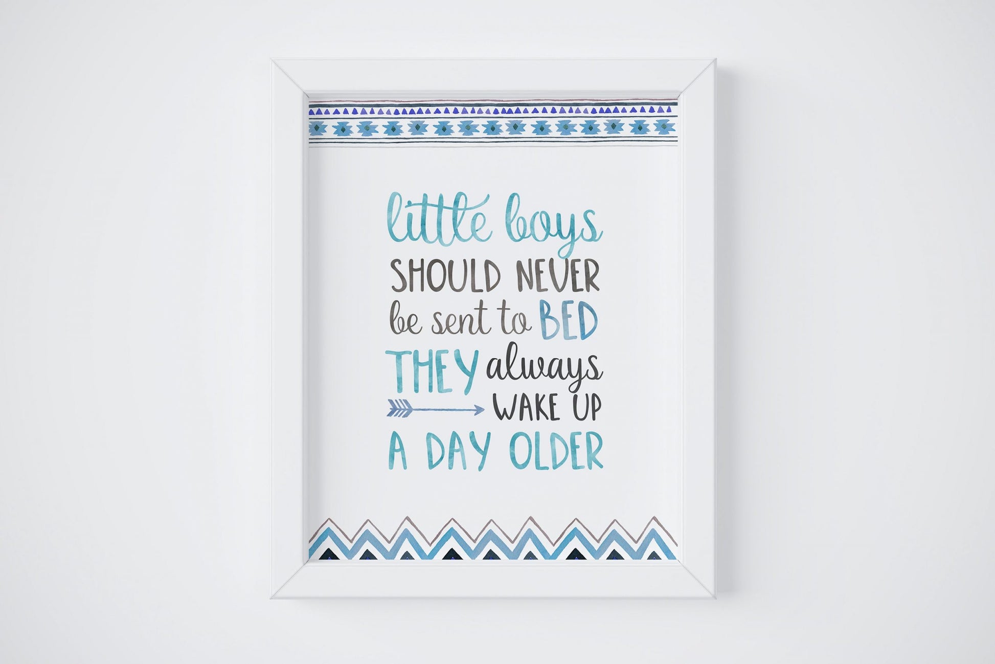 Peter Pan Quote Little Boys Should Never Be Sent to Bed,Bedroom Wall Art Print