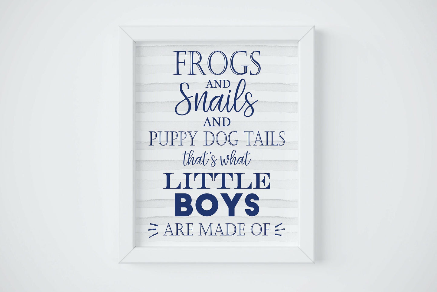 Frogs and Snails and Puppy Dog Tails,Boys Room Decor,Nursery Prints Wall Art