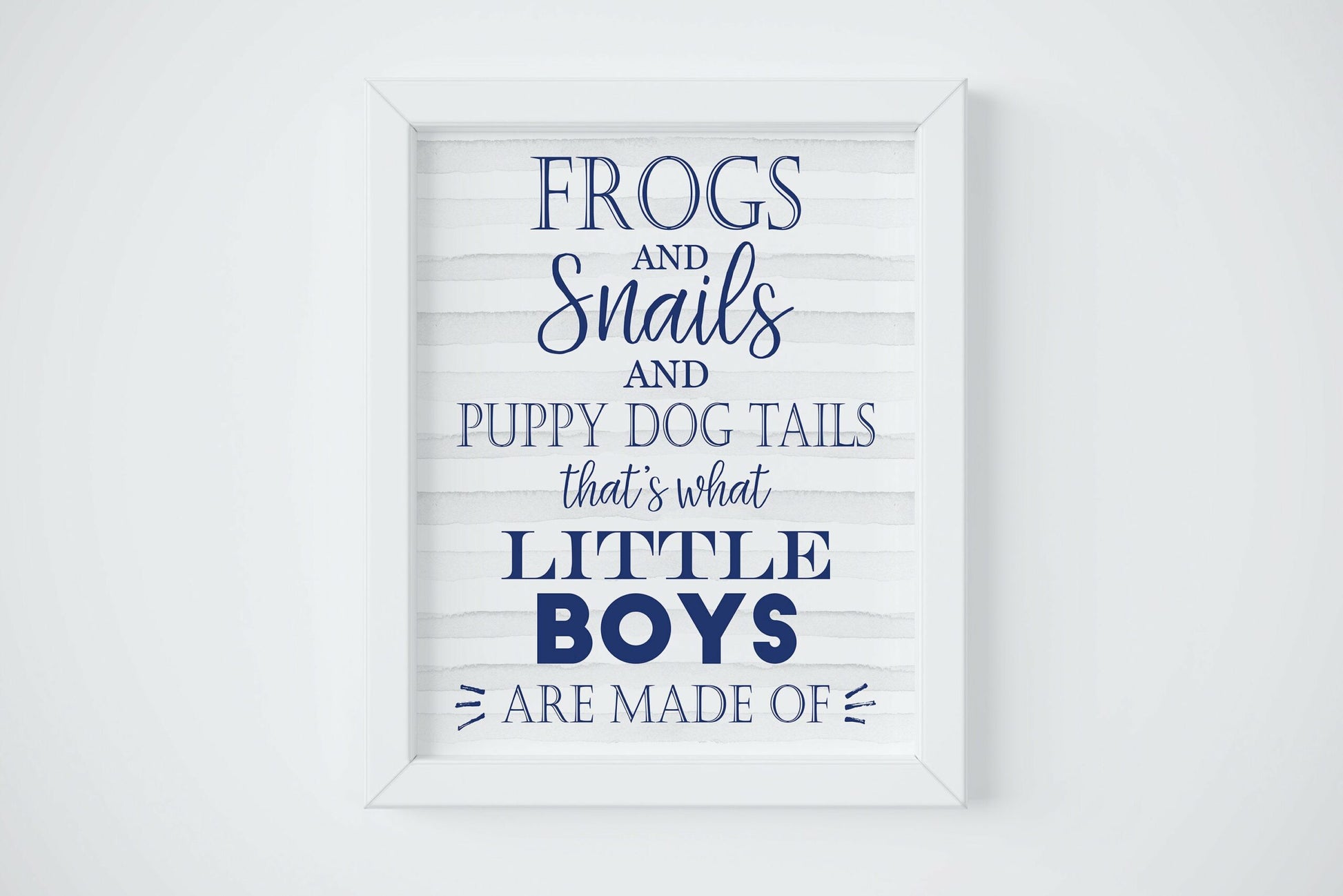 Frogs and Snails and Puppy Dog Tails,Boys Room Decor,Nursery Prints Wall Art