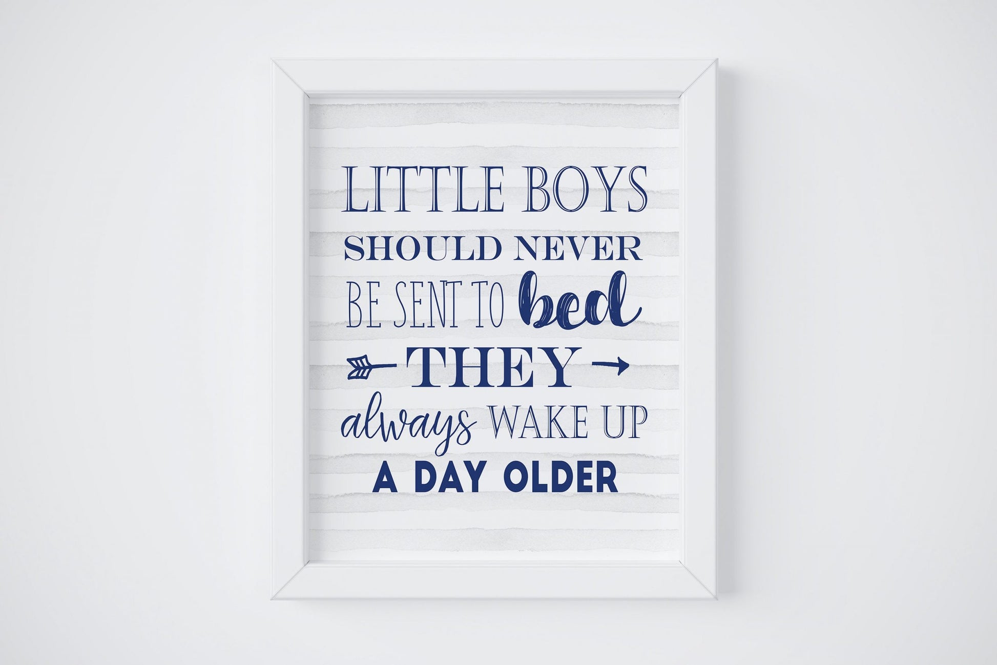 Little Boys Should Never Be Sent to Bed Printable, Peter Pan Quote Bedroom