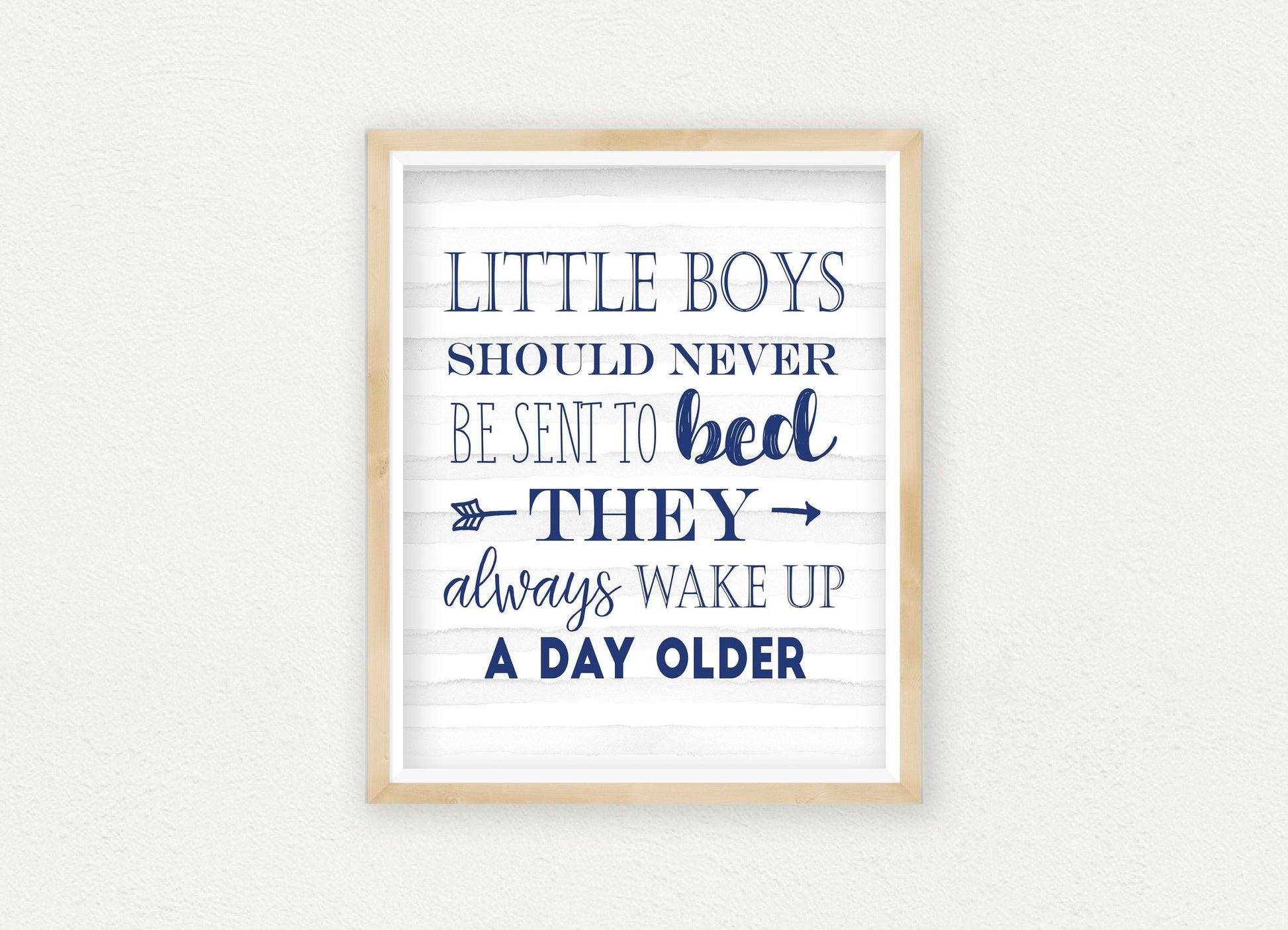 Little Boys Should Never Be Sent to Bed Printable, Peter Pan Quote Bedroom