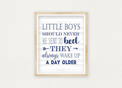 Little Boys Should Never Be Sent to Bed Printable, Peter Pan Quote Bedroom