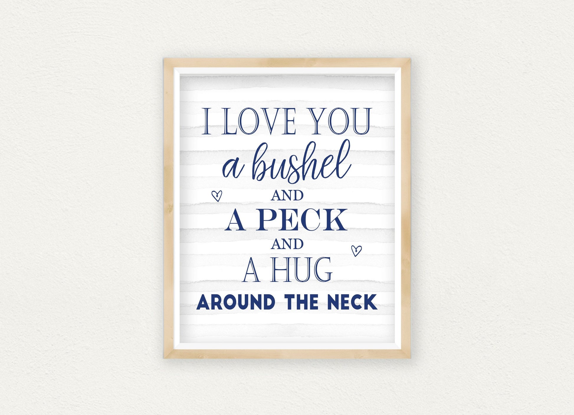 I Love You a Bushel And A Peck, Wedding Anniversary Gift, Boys Room Wal Art