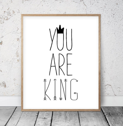 You Are King, Boy Definition,Boys Should Never Be Sent To Bed Nursery Decor