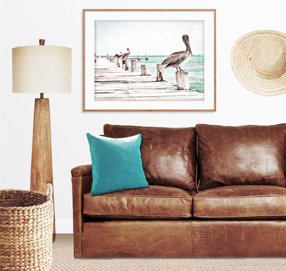 Coastal Wall Art, Pelican Print, Bird Prints, Pelican Wall Art, Home Decor Print