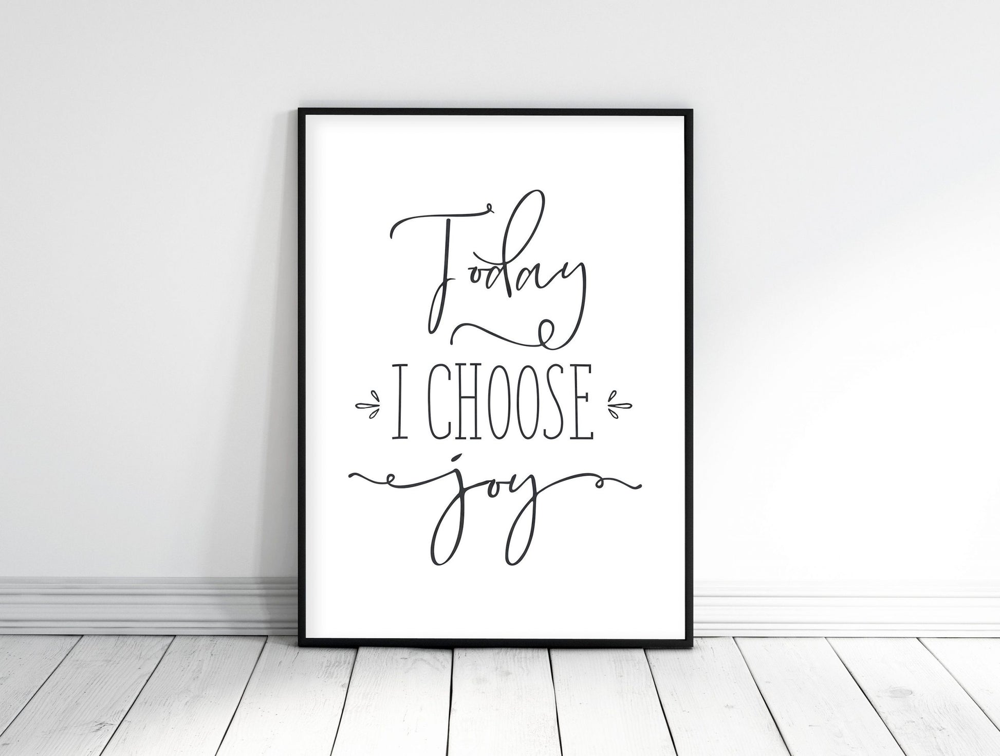 Inspirational Quote Choose Joy Print, Sign Joy Printable, Black Positive Art