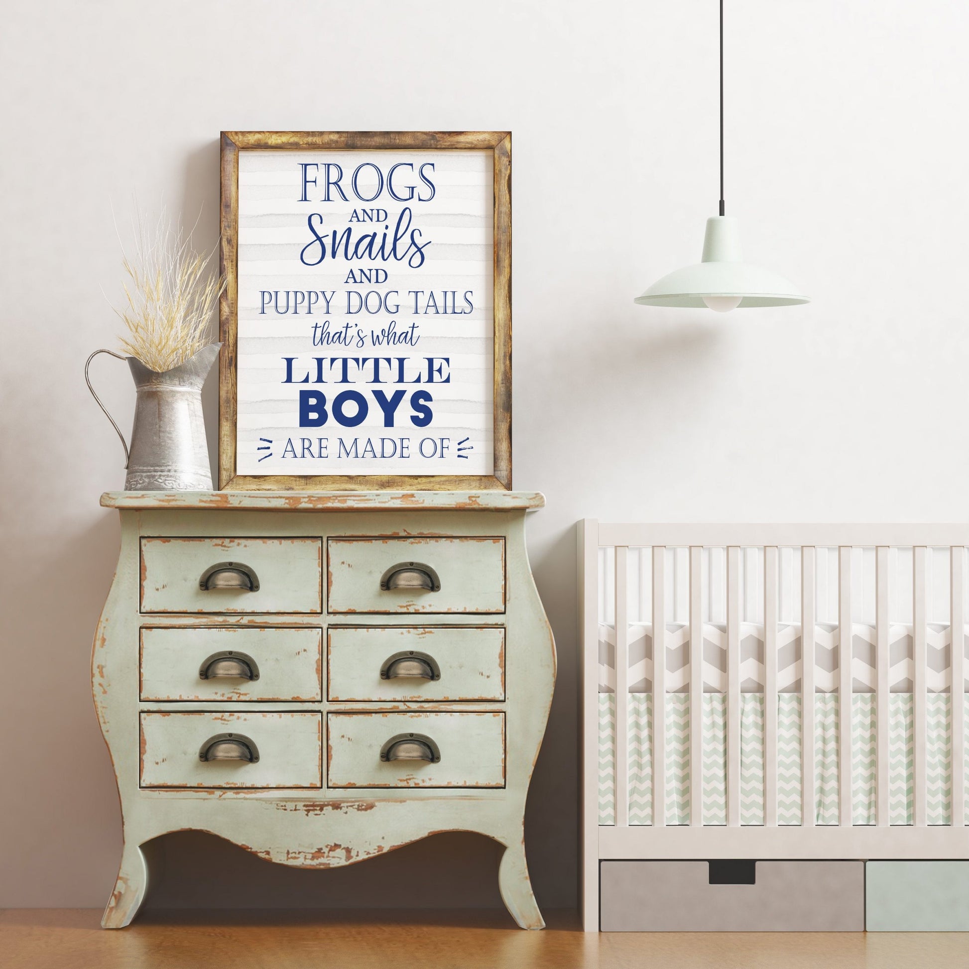 Frogs and Snails and Puppy Dog Tails,Boys Room Decor,Nursery Prints Wall Art
