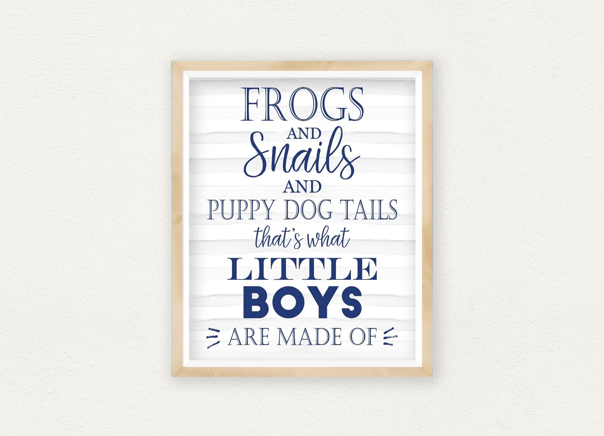 Frogs and Snails and Puppy Dog Tails,Boys Room Decor,Nursery Prints Wall Art