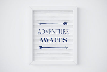 Adventure Awaits,Kids Room Decor,Boys Nursery Wall Art,Arrows Nursery Decor