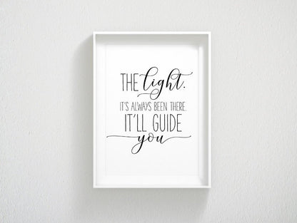 The Light It's Always Been There, Nursery Printable Wall Art, Nursery Prints