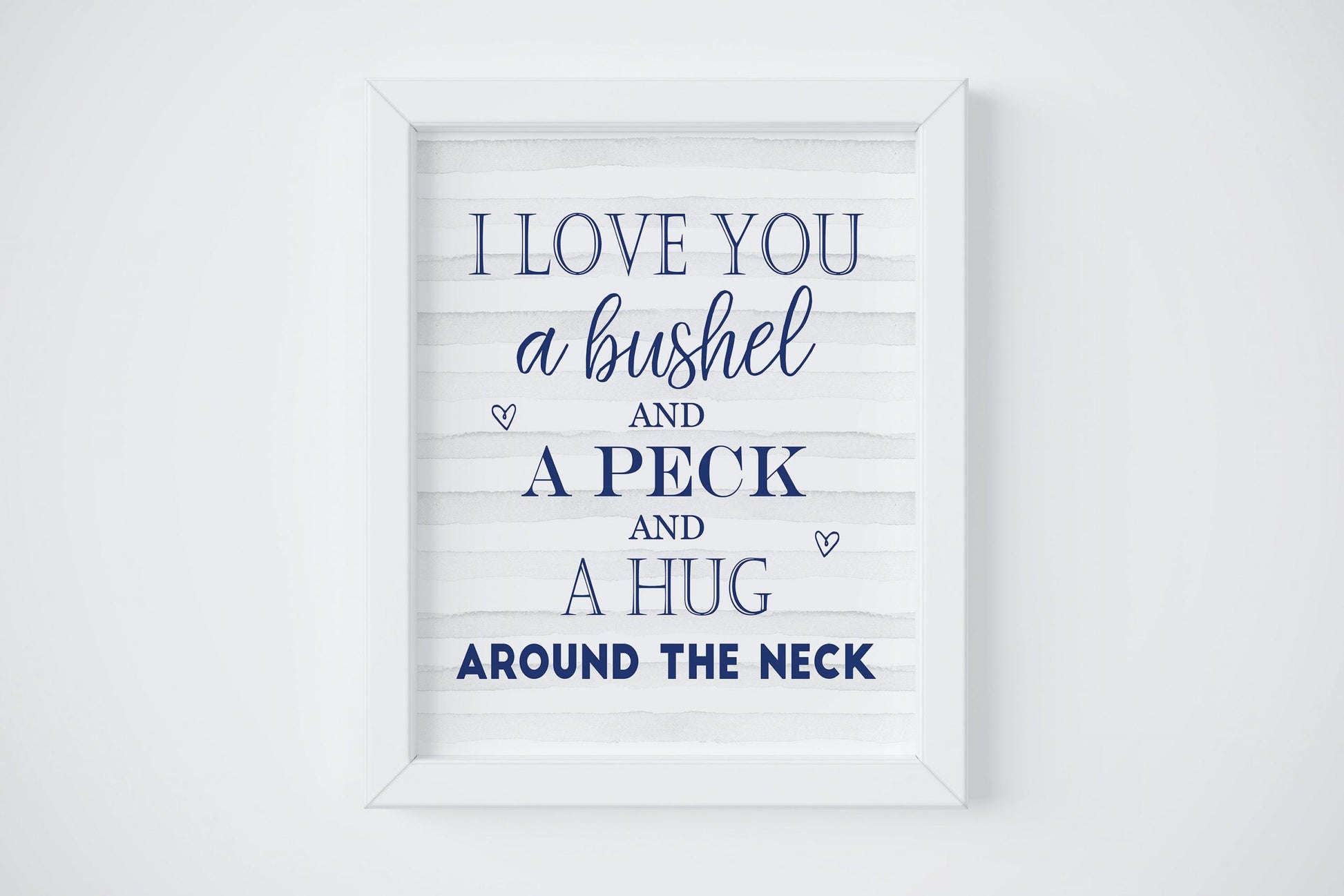 I Love You a Bushel And A Peck, Wedding Anniversary Gift, Boys Room Wal Art