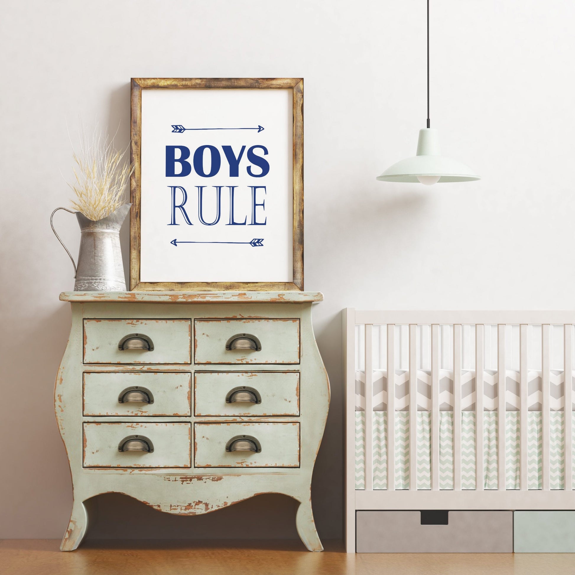 Boys Rule,Boys Room Decor,Boys Nursery Wall Art,Nursery Print Home Decor