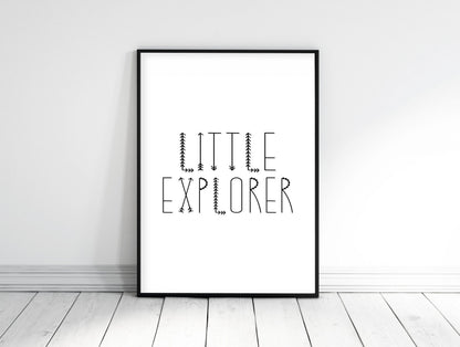 Little Explorer Nursery Printable, Adventure Print, Boys Room, Boys Nurseryr