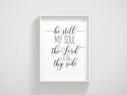 Be Still My Soul Print, Nursery Printable Art, Kids Room Decor, Girls Nursery Prints