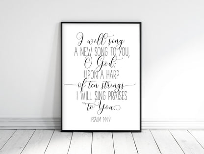 Psalm 144, Bible Verse Prints, Bible Verse Sign, Christian Poster, Bible Nursery Wall Art Room Decor