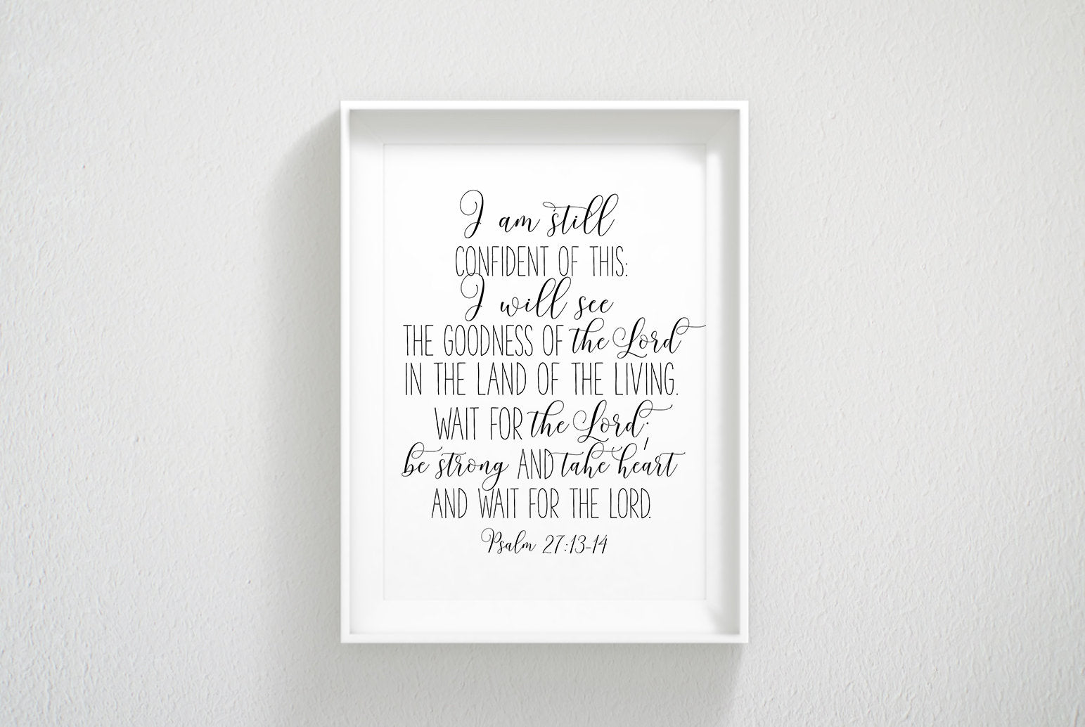 Psalm 27:13, Printable Bible Verses, Scripture Prints, Christian Verses, Nursery Prints Wall Art