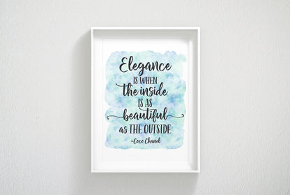 Coco Chanel Quotes, Girls Room Decor, Chanel Printable Wall Art, Fashion Quotes