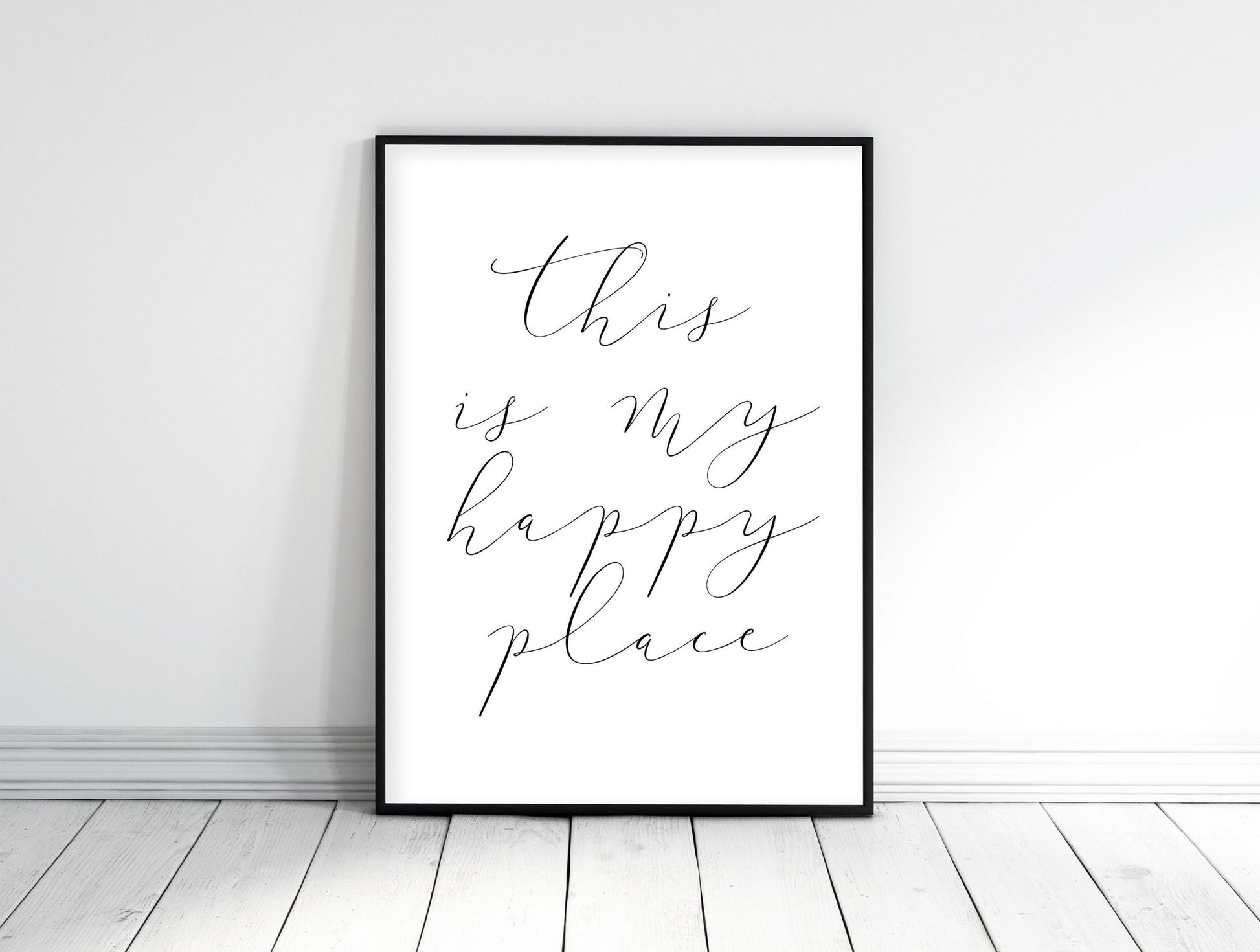 This Is My Happy Place, Welcome Printable Sign, Entrance Wall Decor Room Print