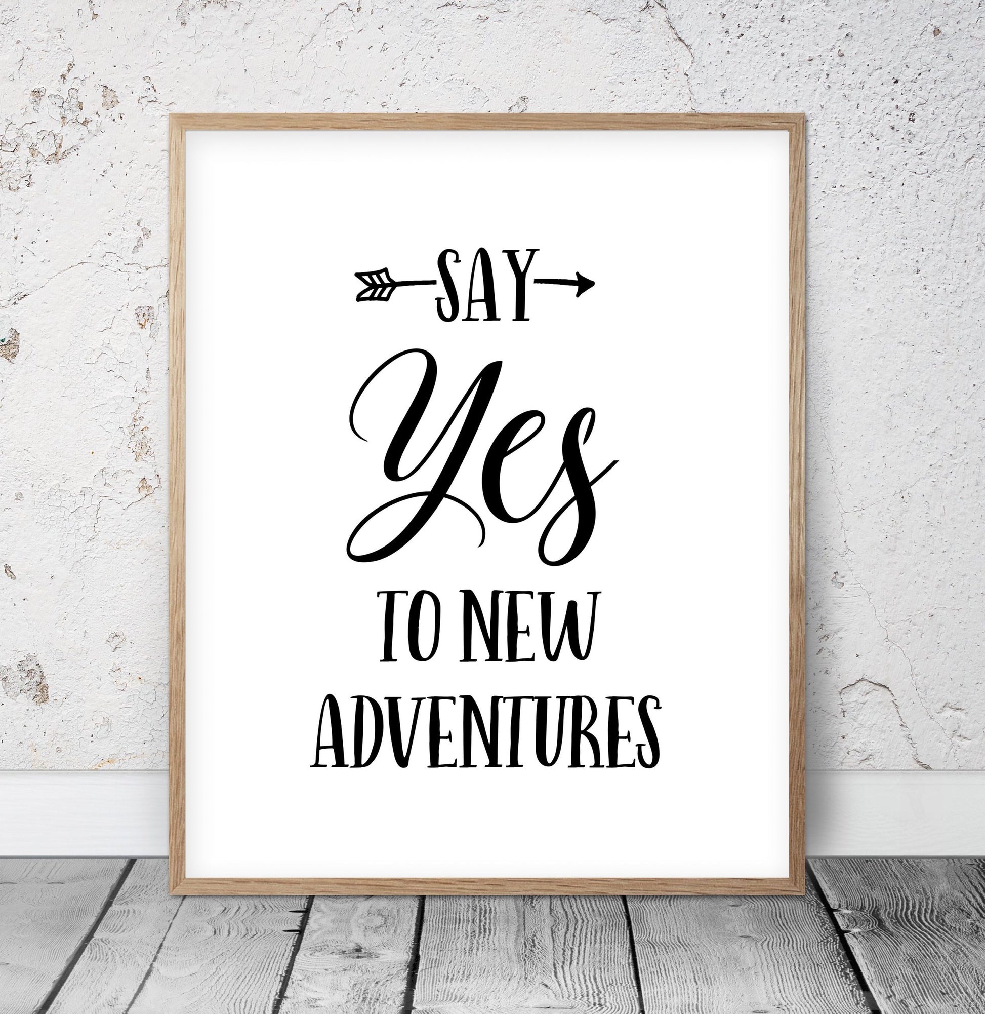 Say Yes to New Adventures, Motivational Prints, Adventure Kids Room Decor