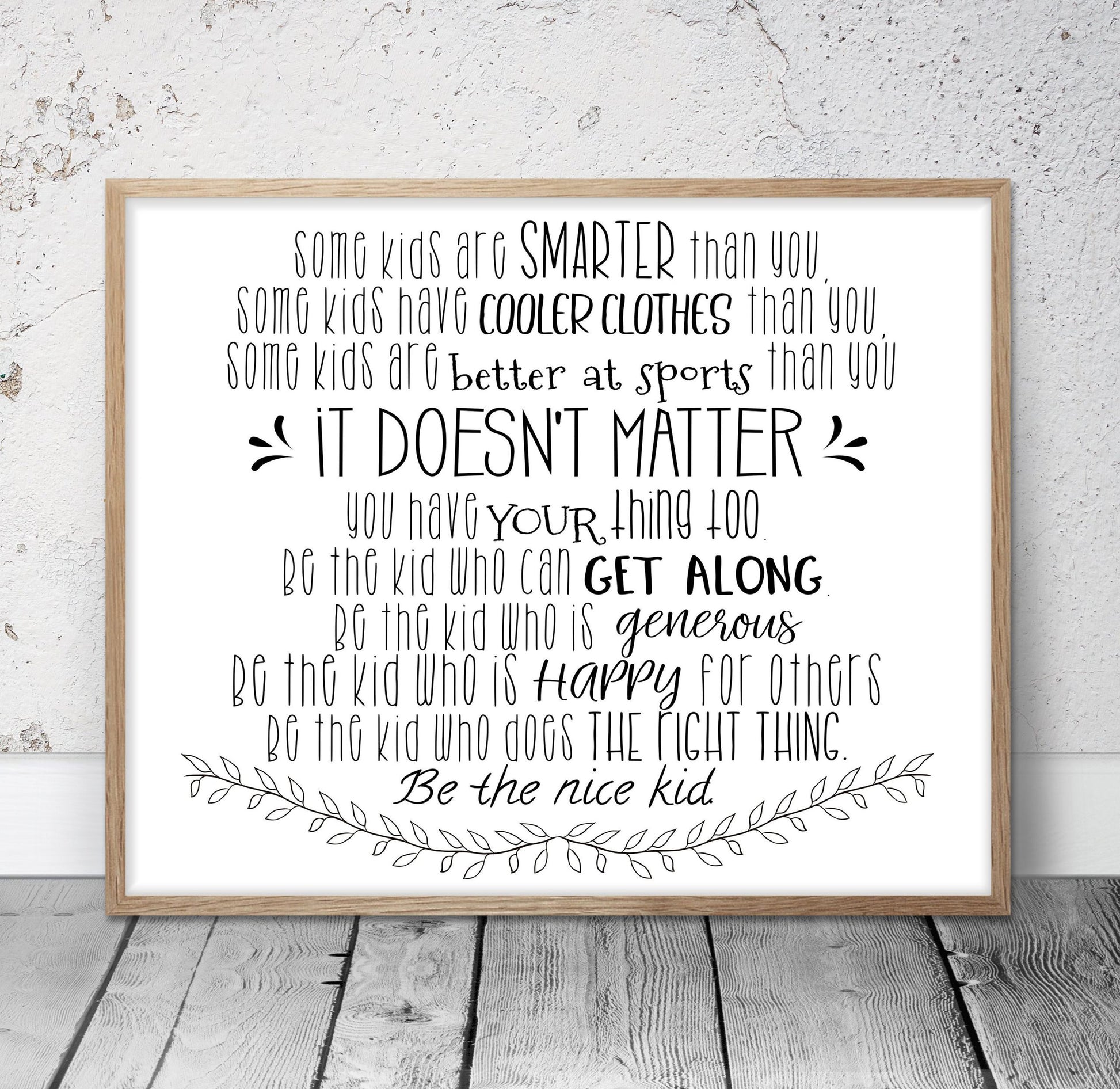 Some Kids Are Smarter Than You,Be The Nice Kid, Children Prints,Nursery Wall Art