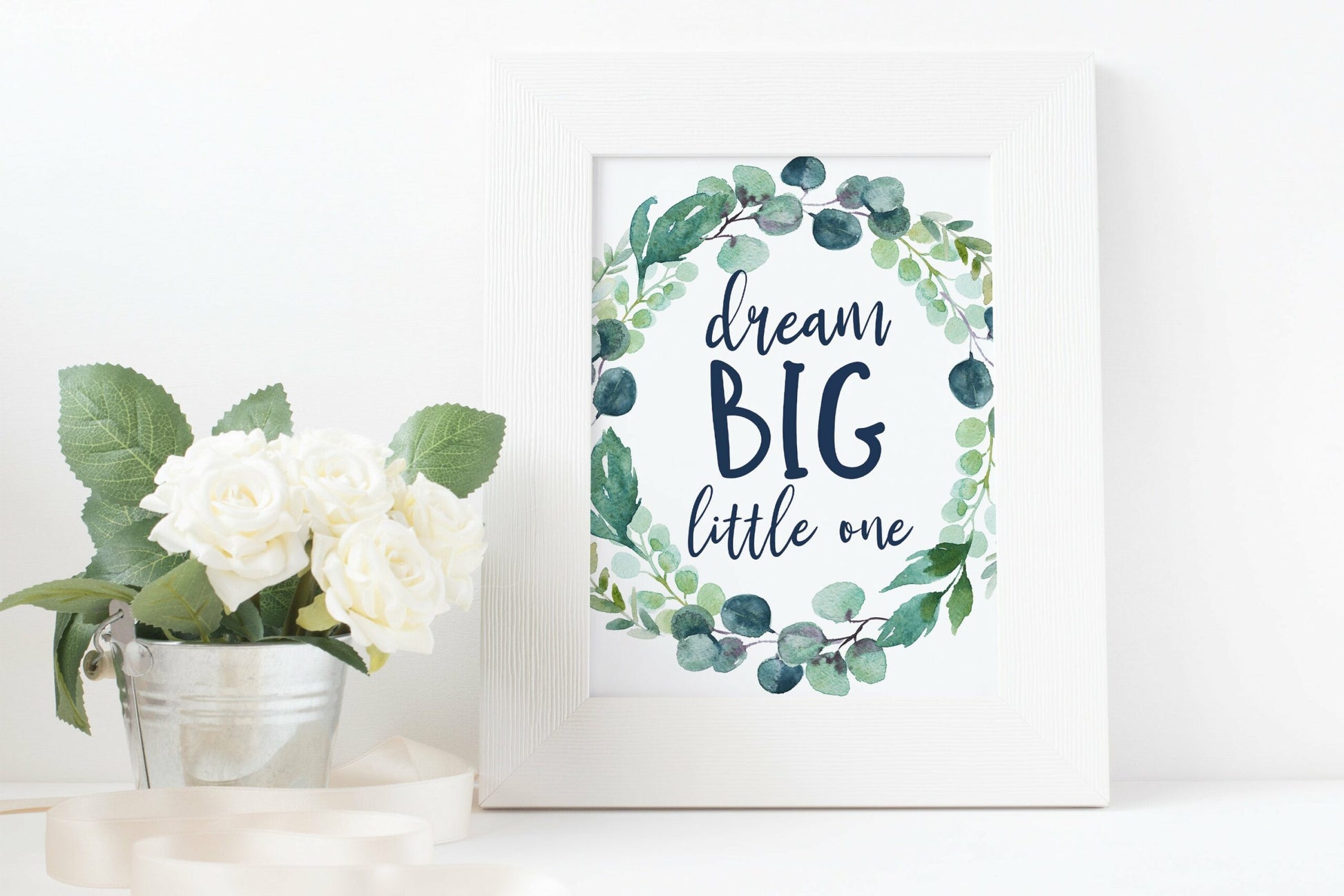 Dream Big Little One, Girls Nursery Printable Wall Art, Girls Nursery Decor