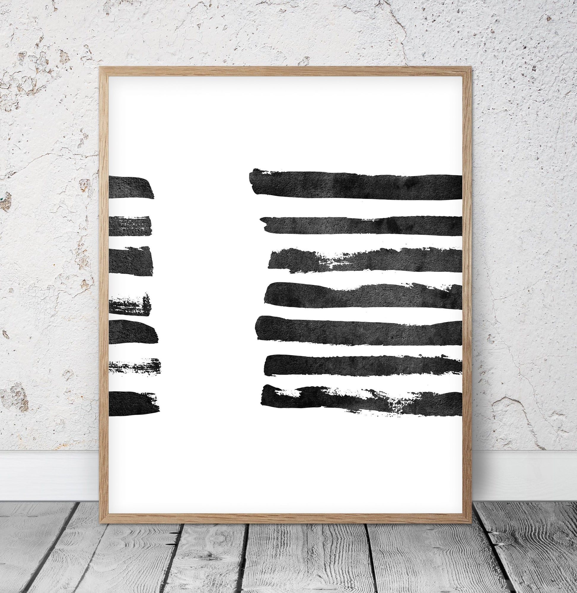 Printable Minimalist Modern Art,Black Brush Stroke Art Print,Room Wall Art Decor