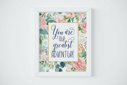 You Are Our Greatest Adventure, , Girls Nursery Print Wall Art, Girls Room Decor