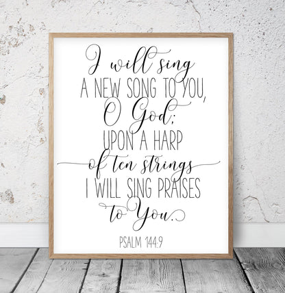 Psalm 144, Bible Verse Prints, Bible Verse Sign, Christian Poster, Bible Nursery Wall Art Room Decor