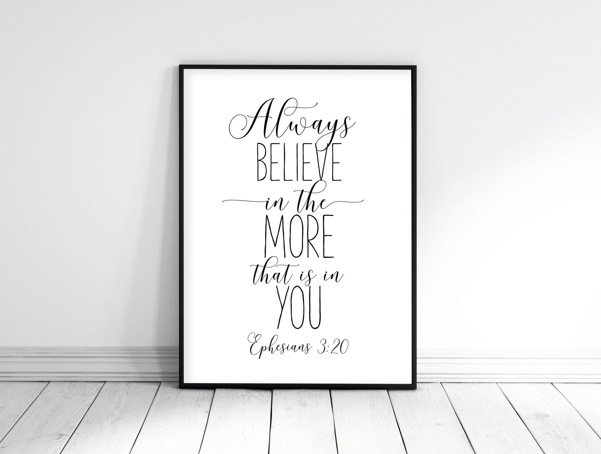 Bible Verse Printable Ephesians 3:20, Nursery Prints, Religious Art,Girls Room Decor, Scripture Prints