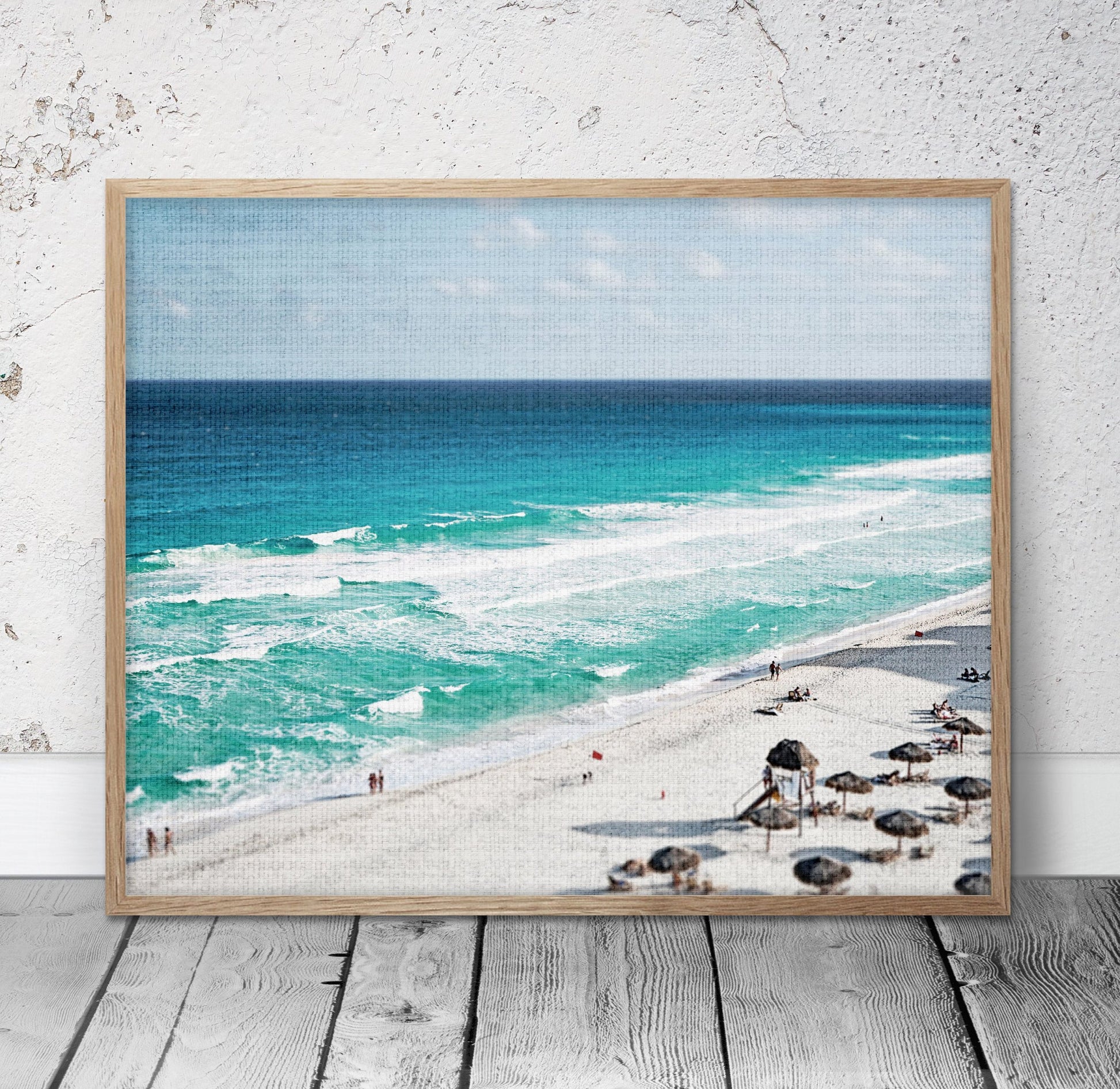 People, Beach Decor Print, Ocean Water Photography Wall Art, Home Decor Print