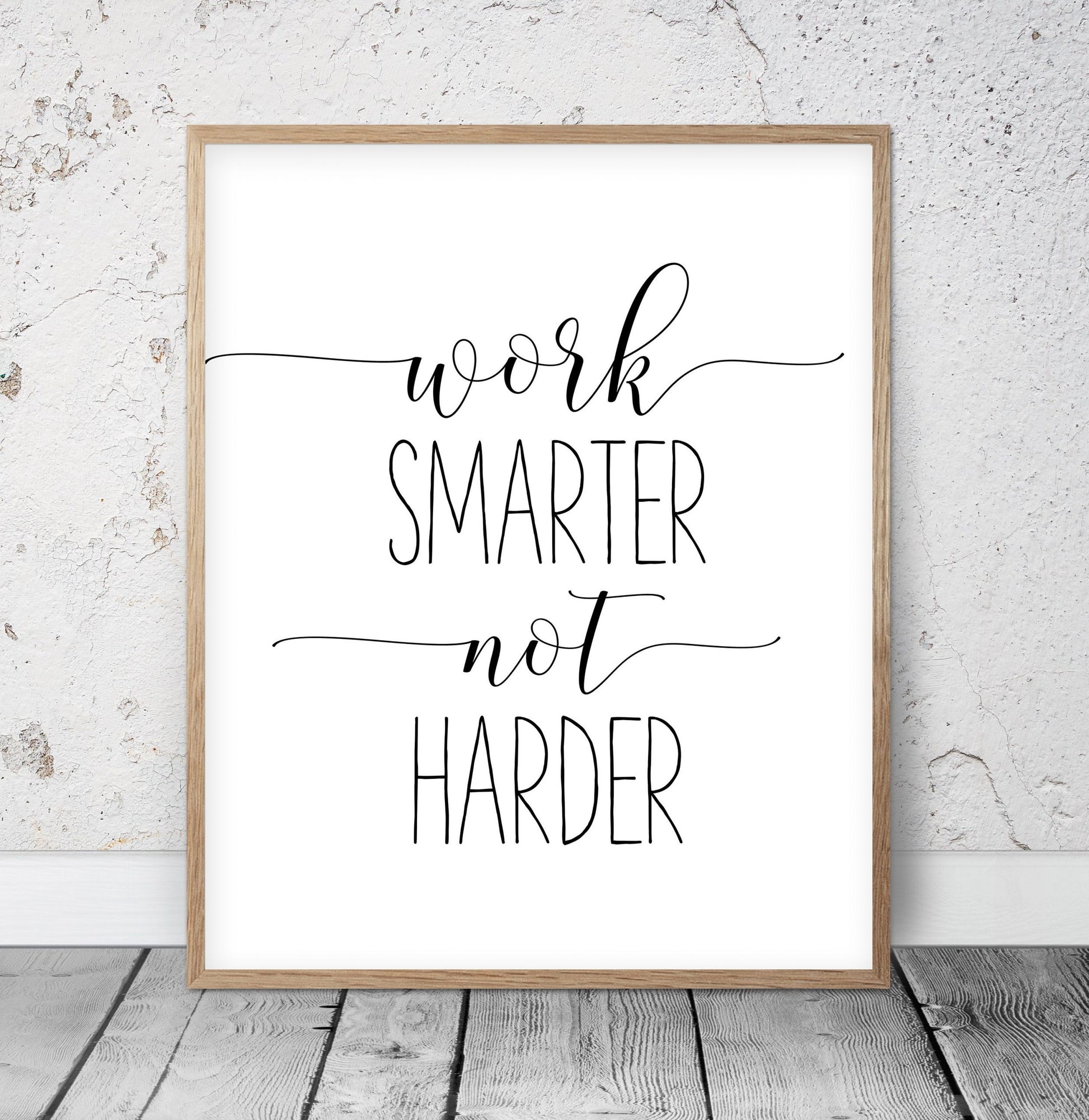 Work Smarter Not Harder, Office Decor for Women,Quote Prints, Positive Prints